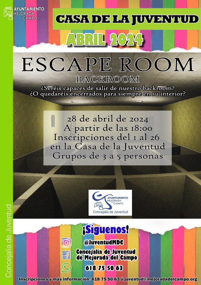 Imagen Escape room de Juventud, domingo 28